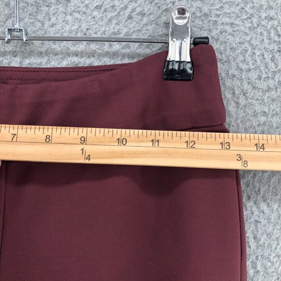 MarlaWynne Pants Women 2 Red Ponte Stretch Slim Leg Pull On Everyday Casual NWT - Picture 9 of 13